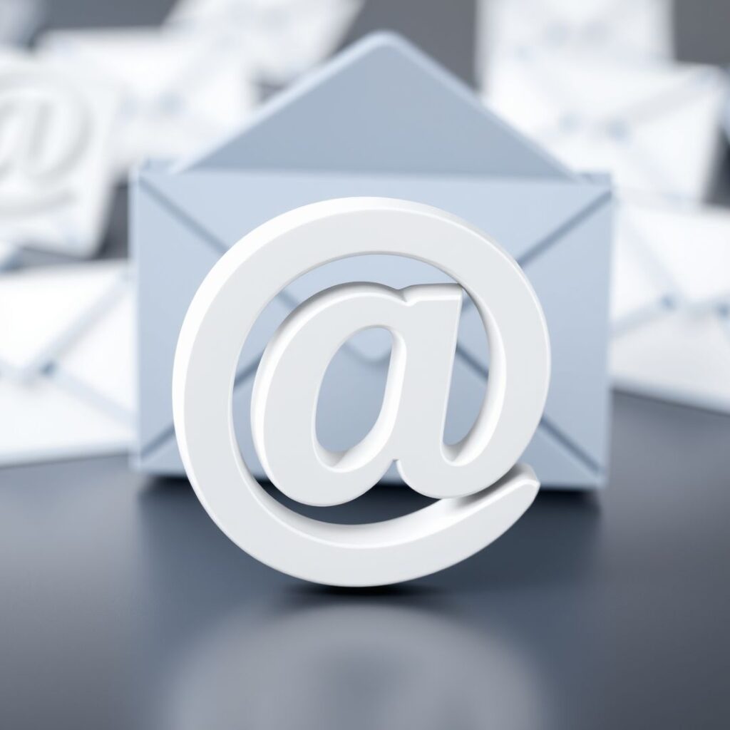 Symbole d'email pour un formulaire de contact