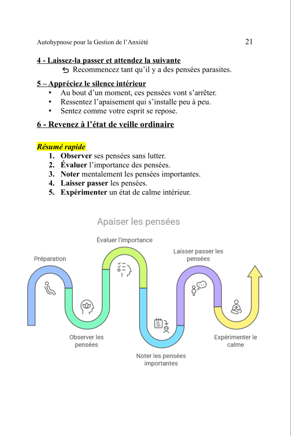 Un extrait du livre Autohypnose pour la gestion de l'anxiété (2e page)