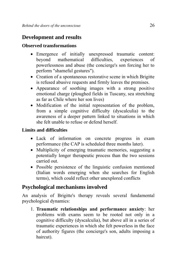 Extract from the book Behind the doors of the unconscious (part 2)
