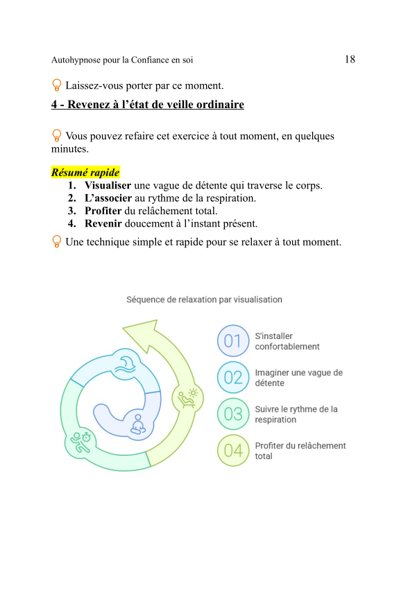 Un extrait du livre Autohypnose pour la confiance en soi (2e page)
