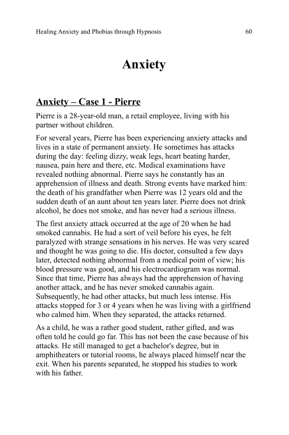 Extract from the book Healing Anxieties and Phobias through Hypnosis (part 1)