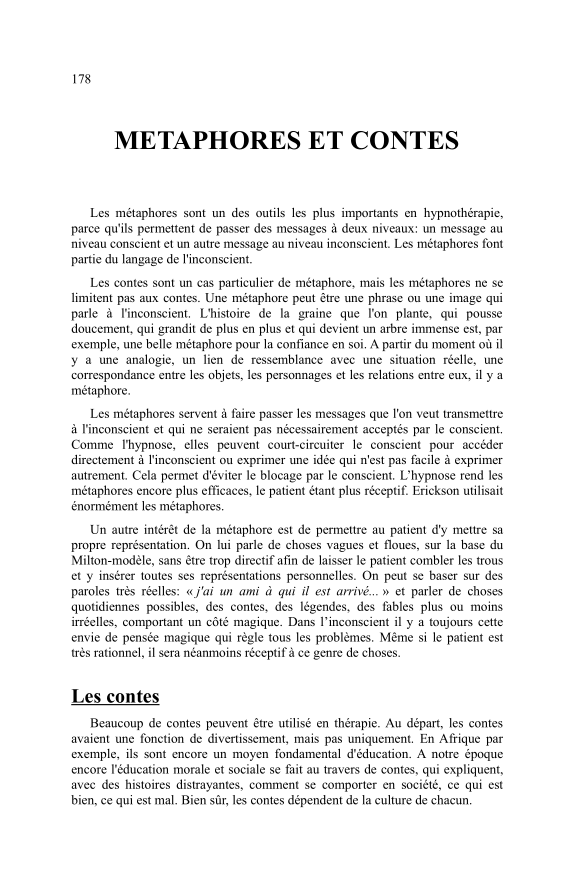 Un extrait du livre Hypnothérapie (1ere page)